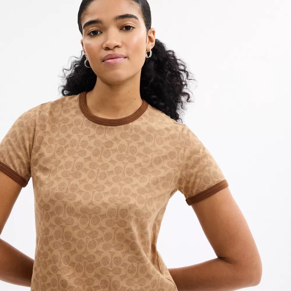 Χαρακτηριστικό T-shirt με ρίγες από βιολογικό βαμβακερό ύφασμα