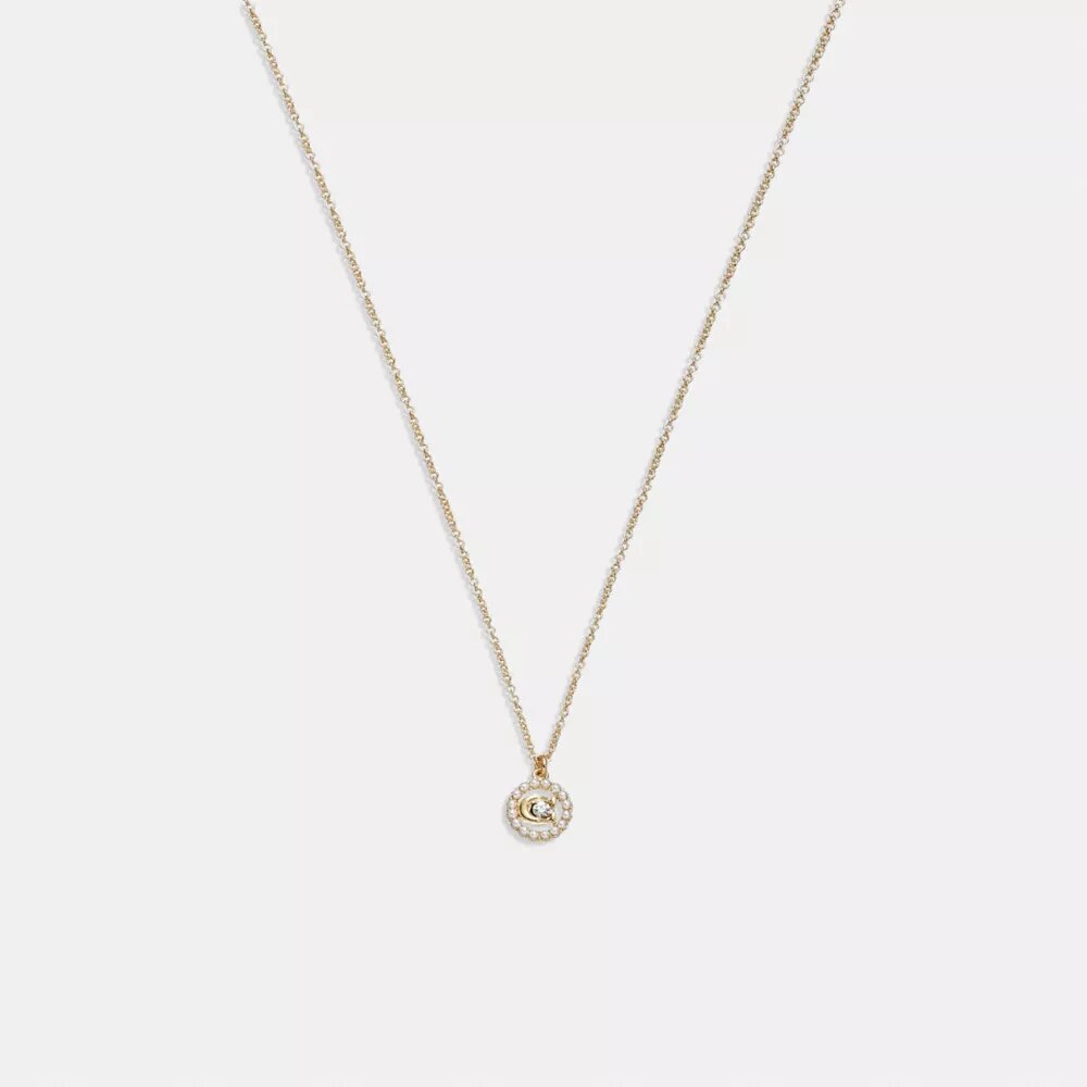 Κολιέ με κρεμαστό κόσμημα «Signature Crystal Pearl»