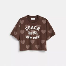 Κοντό T-shirt με καρδιά, Horse and Carriage και άμαξα από βιολογικό βαμβάκι