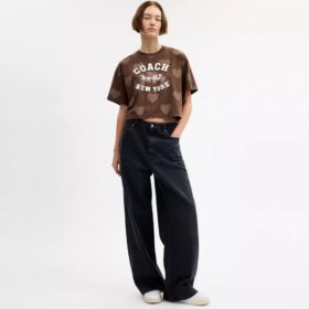Κοντό T-shirt με καρδιά, Horse and Carriage και άμαξα από βιολογικό βαμβάκι