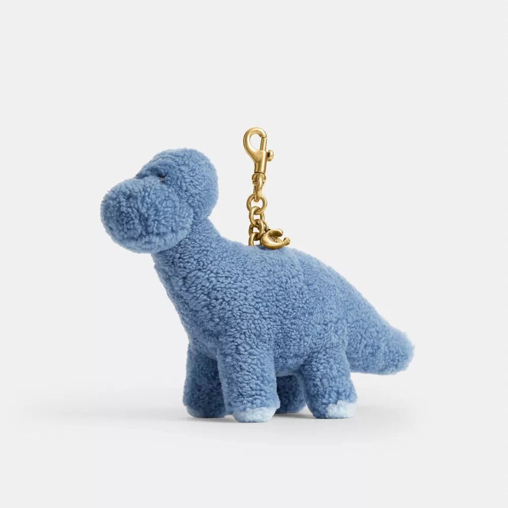 Κρεμαστά γούρια για τσάντες «Buddy Dinosaur» για τα 10α γενέθλια του Rexy από δέρμα προβάτου