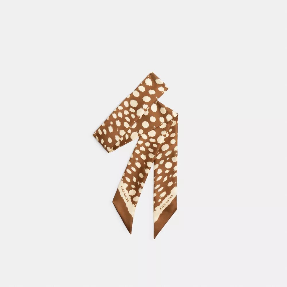 Λεπτό μεταξωτό μαντήλι με τύπωμα «Wild Spots»