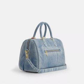 Μεγάλη τσάντα τύπου σατέλ Rowan από «Loved Denim» με διακοσμητικά στοιχεία