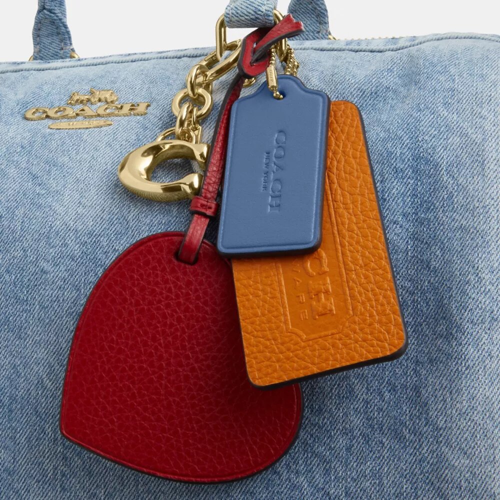 Μεγάλη τσάντα τύπου σατέλ Rowan από «Loved Denim» με διακοσμητικά στοιχεία