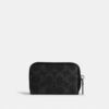 Μικρή θήκη καρτών με φερμουάρ σε όλο το περίμετρο από το Signature Canvas