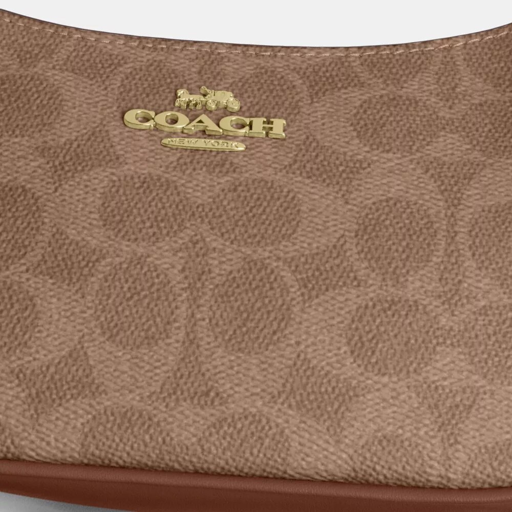 Μικρή τσάντα Teri για διαγώνια φορά από το Signature Canvas της μάρκας