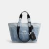 Μικρή τσάντα Tote από Loved Denim με διακοσμητικά στοιχεία