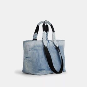 Μικρή τσάντα Tote από Loved Denim με διακοσμητικά στοιχεία