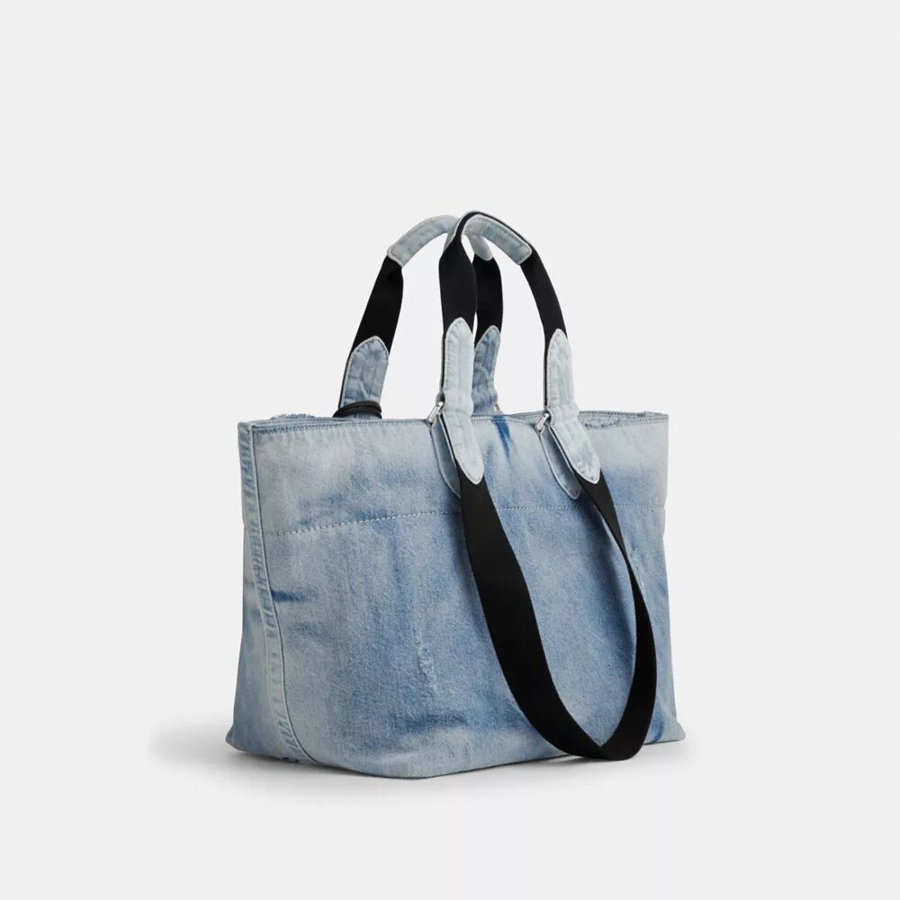 Μικρή τσάντα Tote από Loved Denim με διακοσμητικά στοιχεία