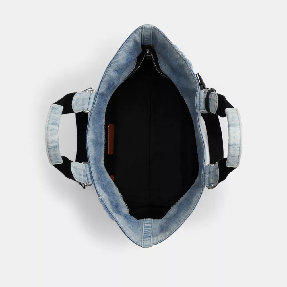 Μικρή τσάντα Tote από Loved Denim με διακοσμητικά στοιχεία