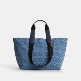 Μικρή τσάντα Tote σε χαρακτηριστικό τζιν