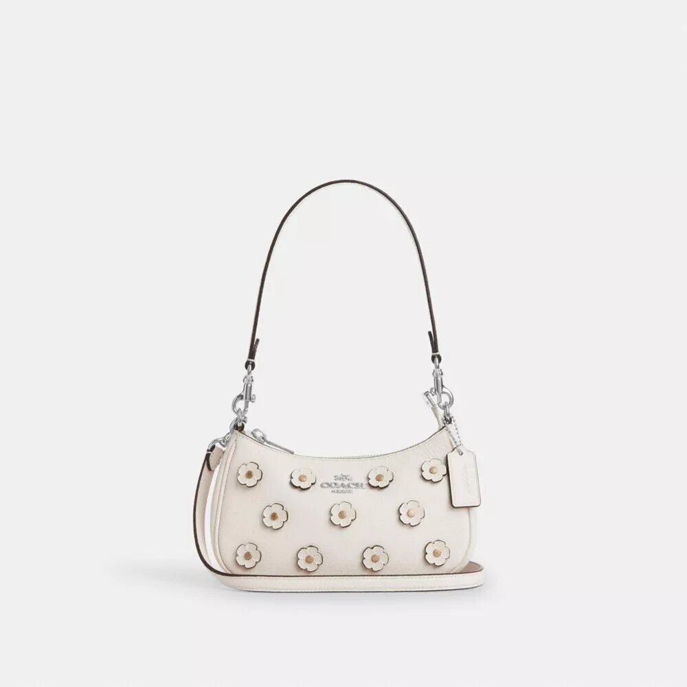 Μικρή τσάντα τύπου crossbody Teri με λουλουδάτο απλικέ