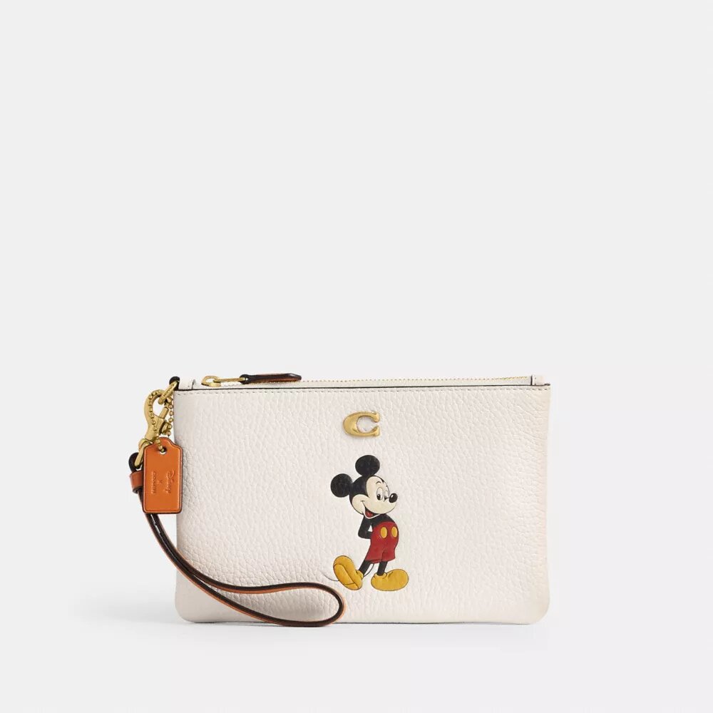Μικρό τσαντάκι Disney X Coach Essential από αναγεννημένο δέρμα με τον Μίκυ Μάους