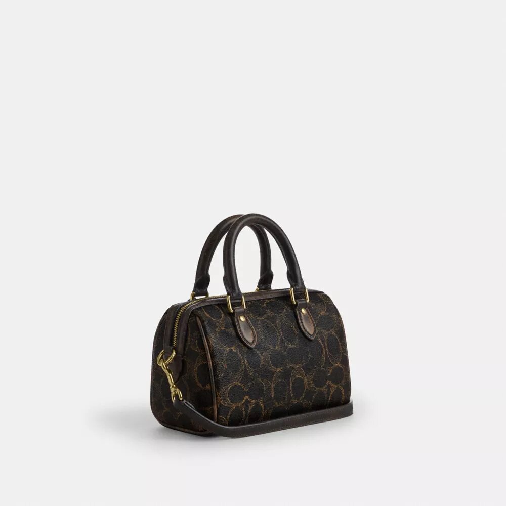 Μίνι τσάντα Rowan για φορά χιαστί από το Signature Canvas με Γούρια