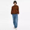 Μπουφάν Bomber από σουέτ Heritage C σε oversized μέγεθος