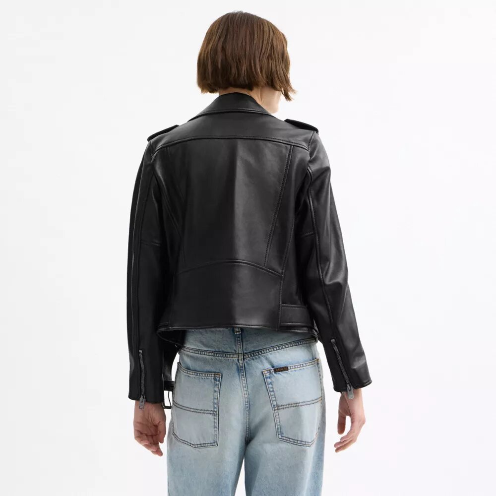 Μπουφάν μοτοσικλετιστή με ζώνες