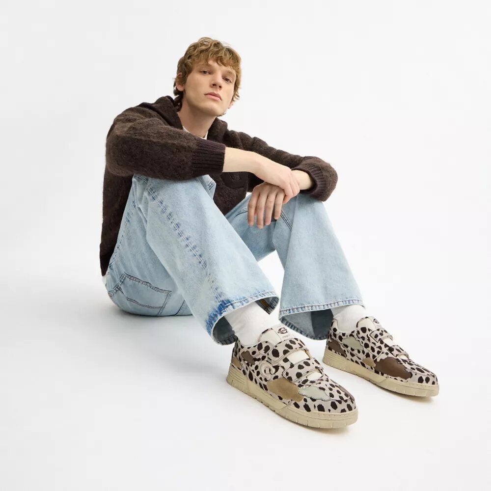 Παπούτσι Sneakers Soho με διπλό λουράκι και σχέδιο σύννεφων