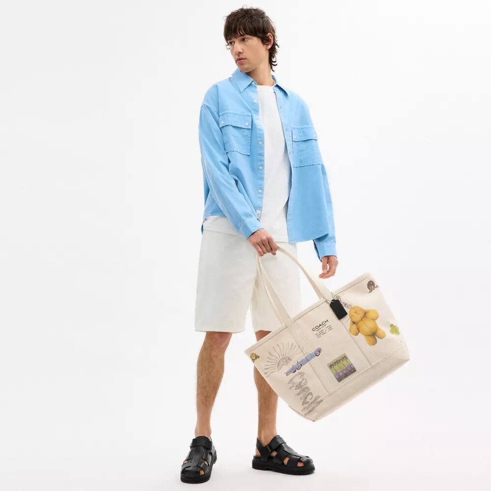 Πολυχρηστική τσάντα Shopper με σχέδιο σκίτσου