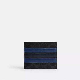 Πορτοφόλι Id Billfold από Signature Canvas με ρίγα Varsity