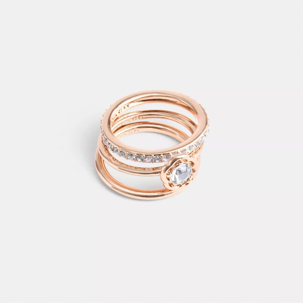 Σετ δαχτυλιδιών «Halo Tea Rose»