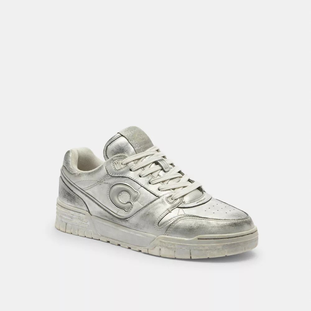 Sneakers Soho από μεταλλικό δέρμα με εφέ παλαίωσης