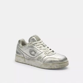Sneakers Soho από μεταλλικό δέρμα με εφέ παλαίωσης
