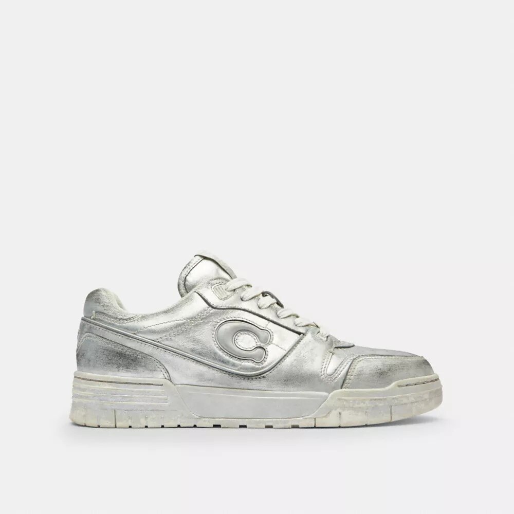 Sneakers Soho από μεταλλικό δέρμα με εφέ παλαίωσης