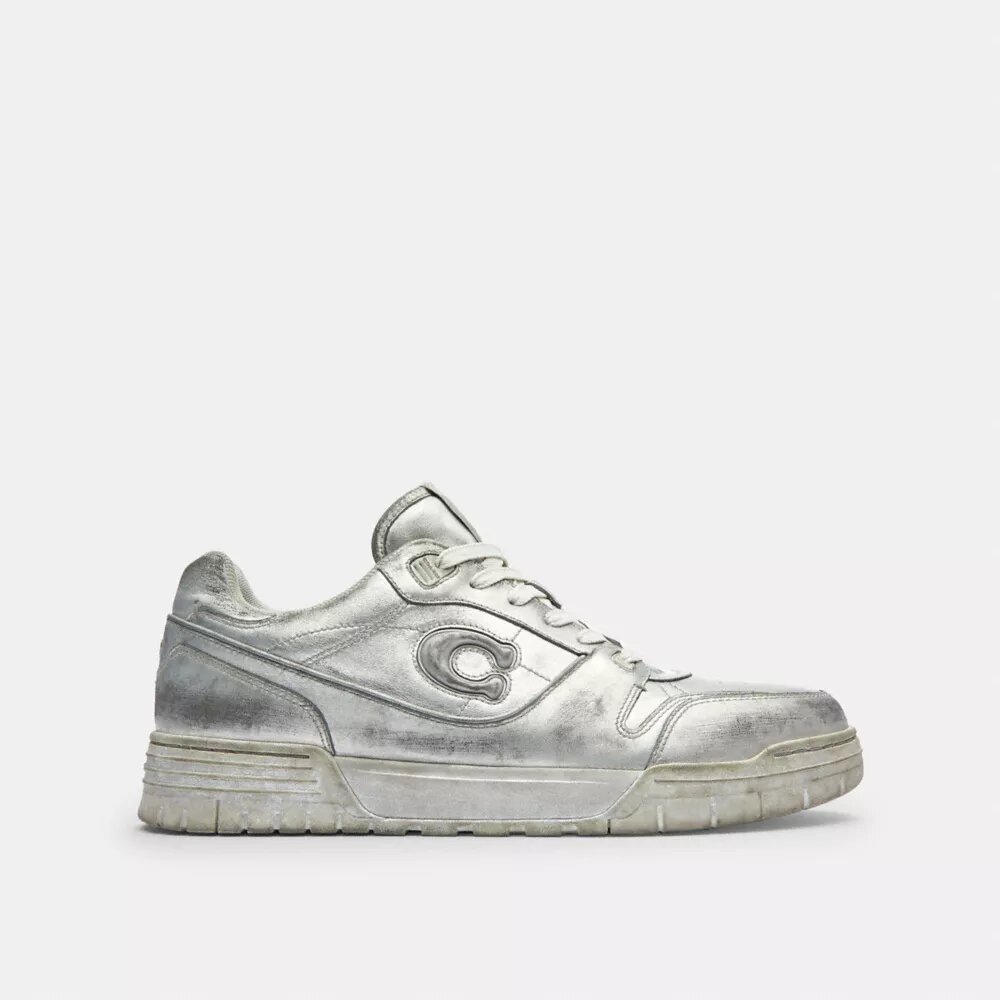 Sneakers Soho από μεταλλικό δέρμα με εφέ παλαίωσης