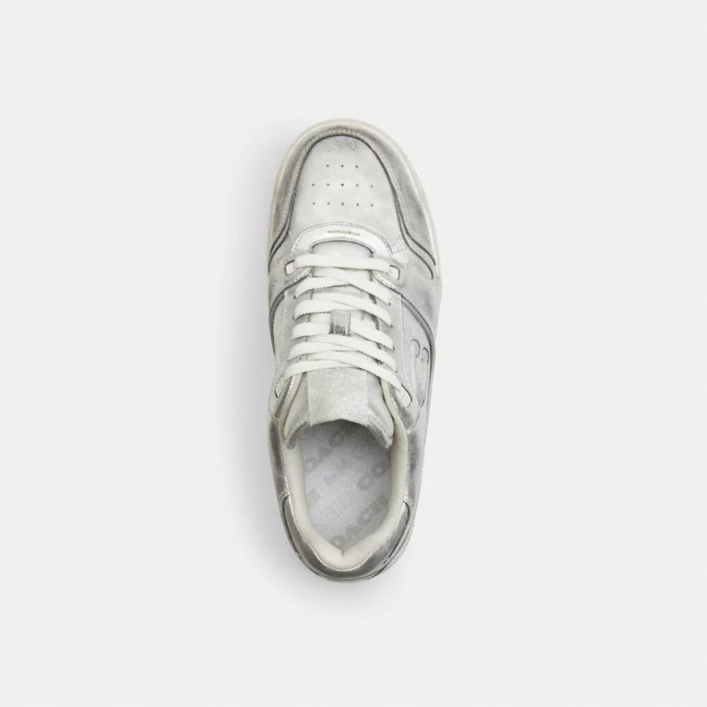 Sneakers Soho από μεταλλικό δέρμα με εφέ παλαίωσης