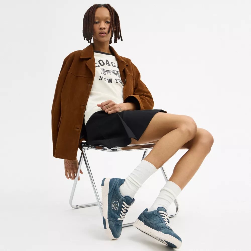 Sneakers Soho σε φθαρμένο τζιν