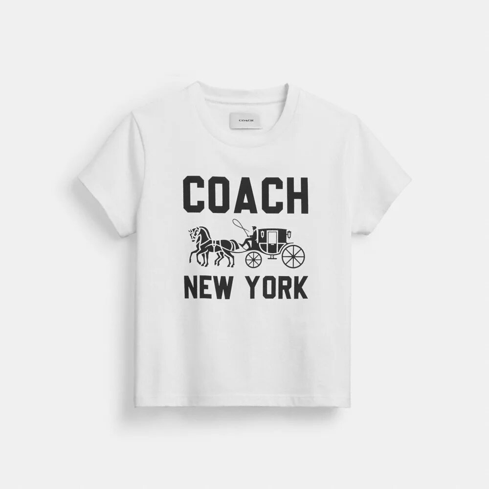 T-shirt με Horse and Carriage από βιολογικό βαμβάκι