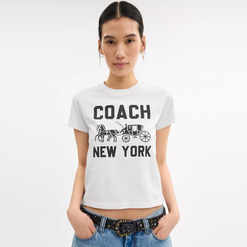 T-shirt με Horse and Carriage από βιολογικό βαμβάκι