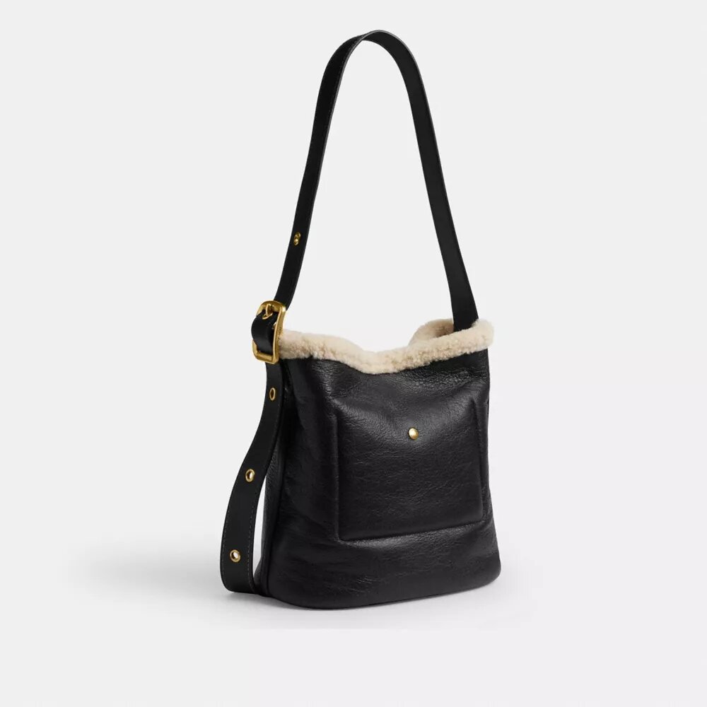 Τσάντα Bleecker Bucket από shearling
