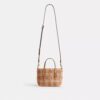 Τσάντα City Mini Tote με μοτίβο Gingham