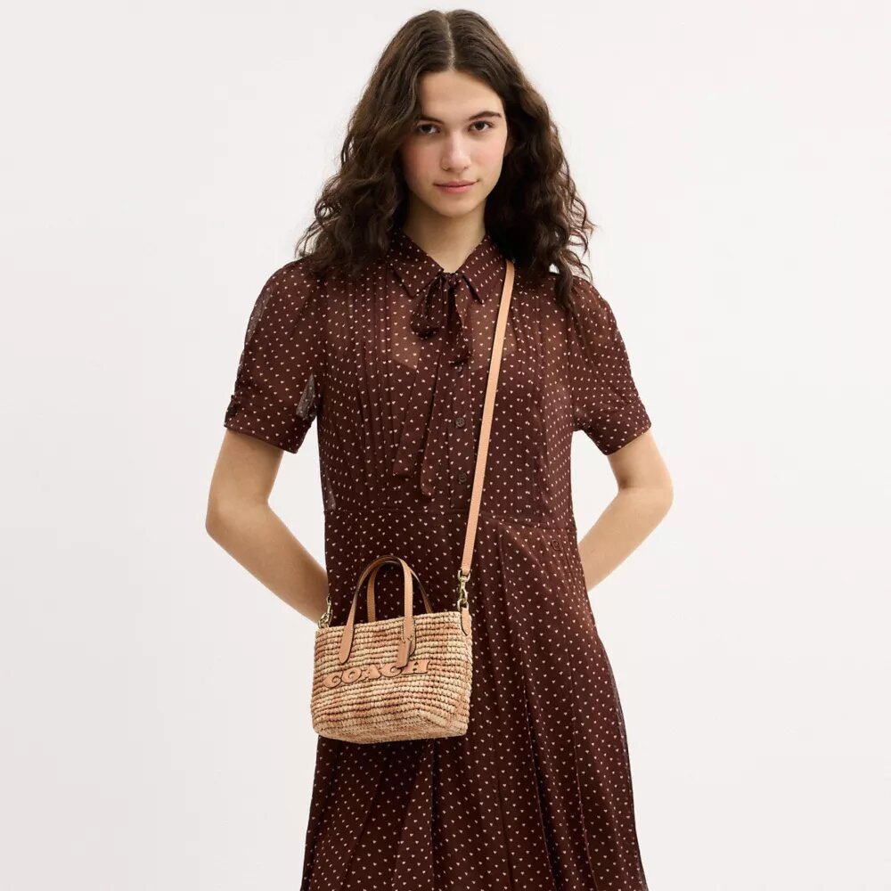 Τσάντα City Mini Tote με μοτίβο Gingham