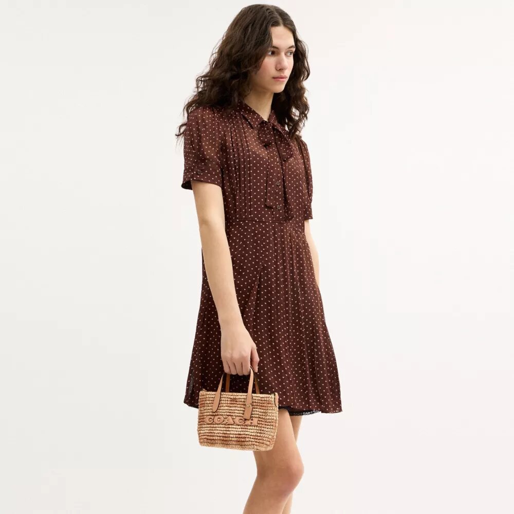 Τσάντα City Mini Tote με μοτίβο Gingham
