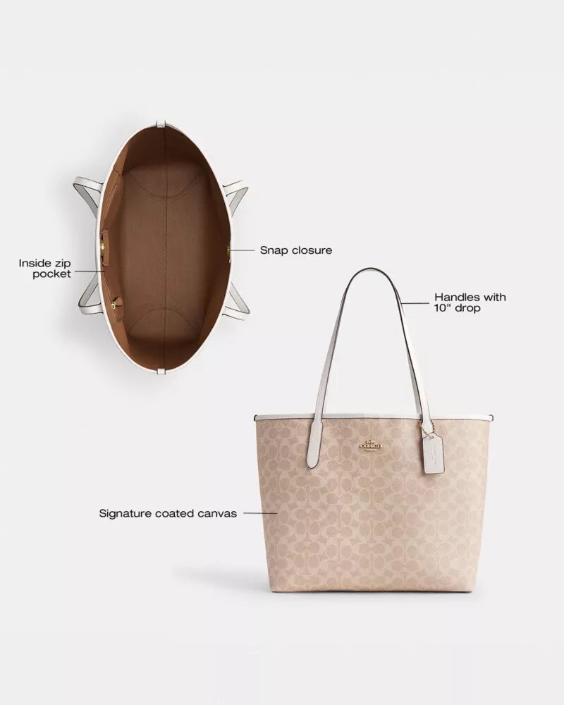 Τσάντα City Tote από το Signature Canvas