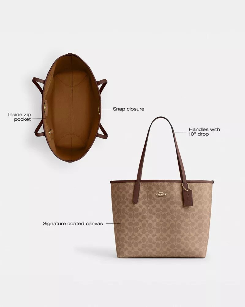 Τσάντα City Tote από το Signature Canvas