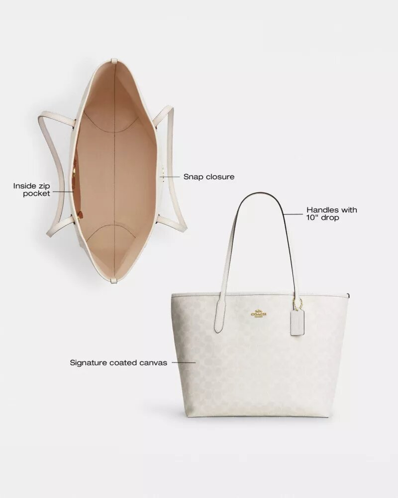 Τσάντα City Tote από το Signature Canvas