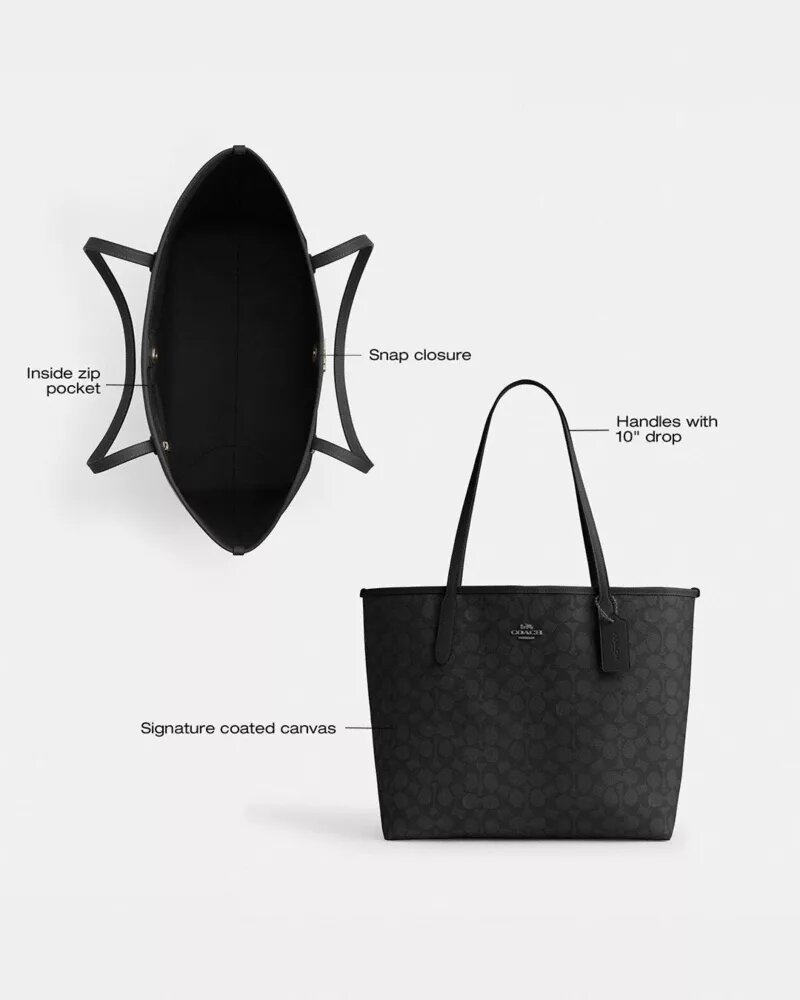 Τσάντα City Tote από το Signature Canvas