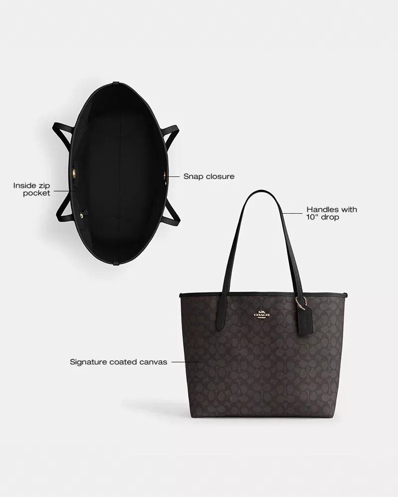Τσάντα City Tote από το Signature Canvas