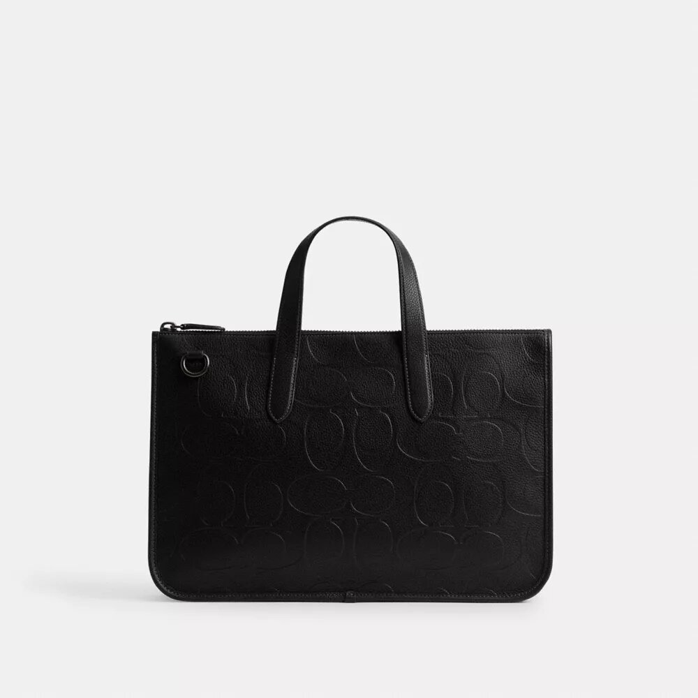 Τσάντα εργασίας Isaac από δέρμα Signature Maxi