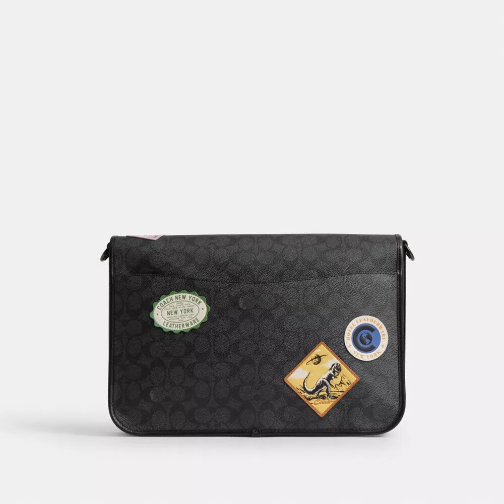 Τσάντα Hitch Messenger από Signature Canvas με εμβλήματα