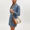 Τσάντα Hobo Teri από Signature Canvas με ρίγες