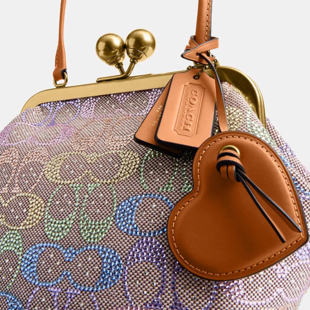 Τσάντα Kisslock Frame 16 σε Crystal Signature Jacquard