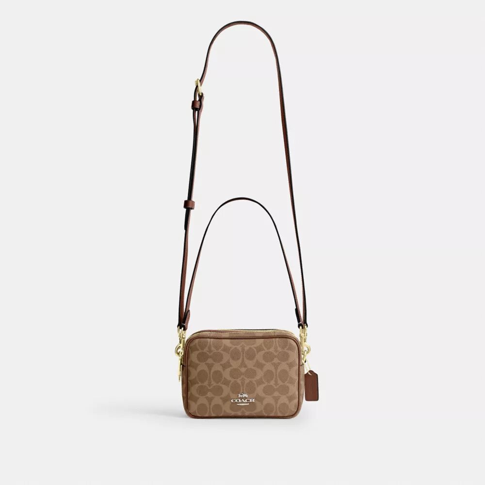 Τσάντα Mini Carey για φορά χιαστί από το Signature Canvas