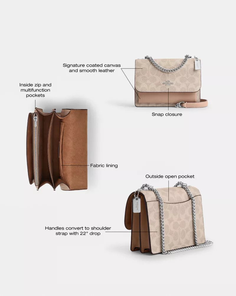 Τσάντα Mini Klare Χιαστί από Signature Canvas
