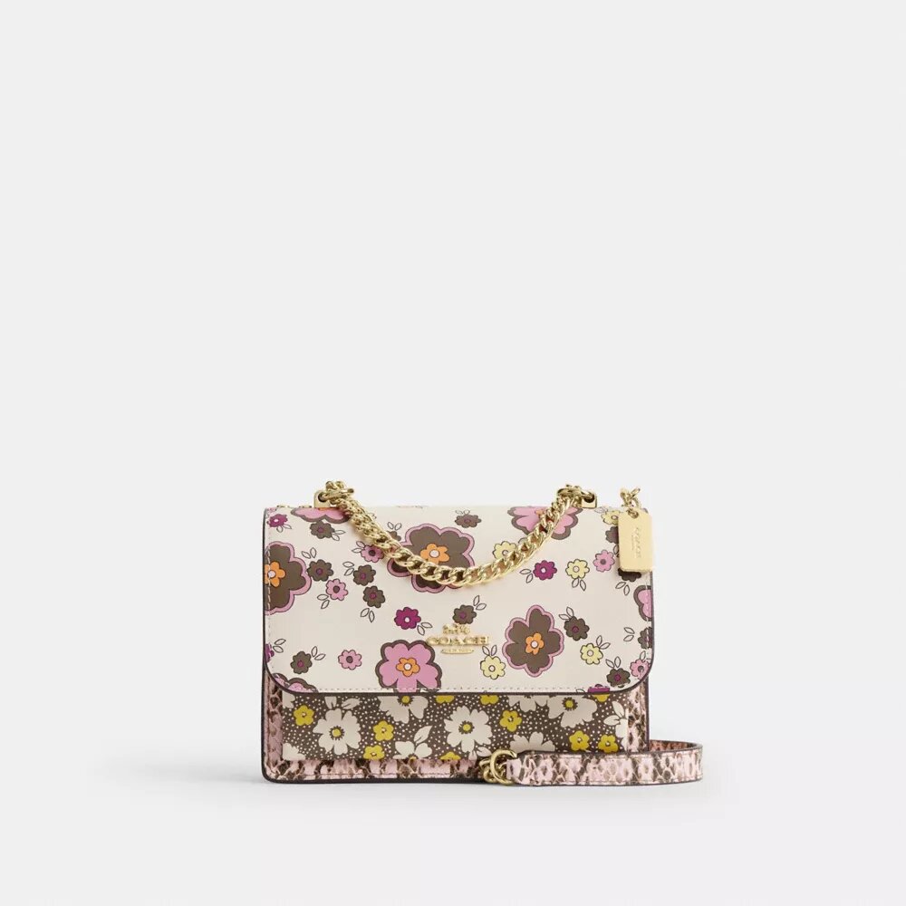 Τσάντα Mini Klare Χιαστί με floral μοτίβο