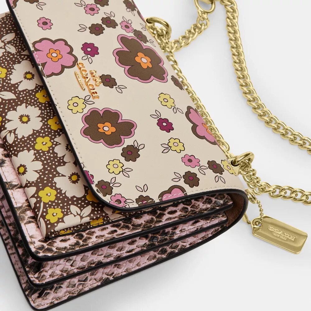 Τσάντα Mini Klare Χιαστί με floral μοτίβο