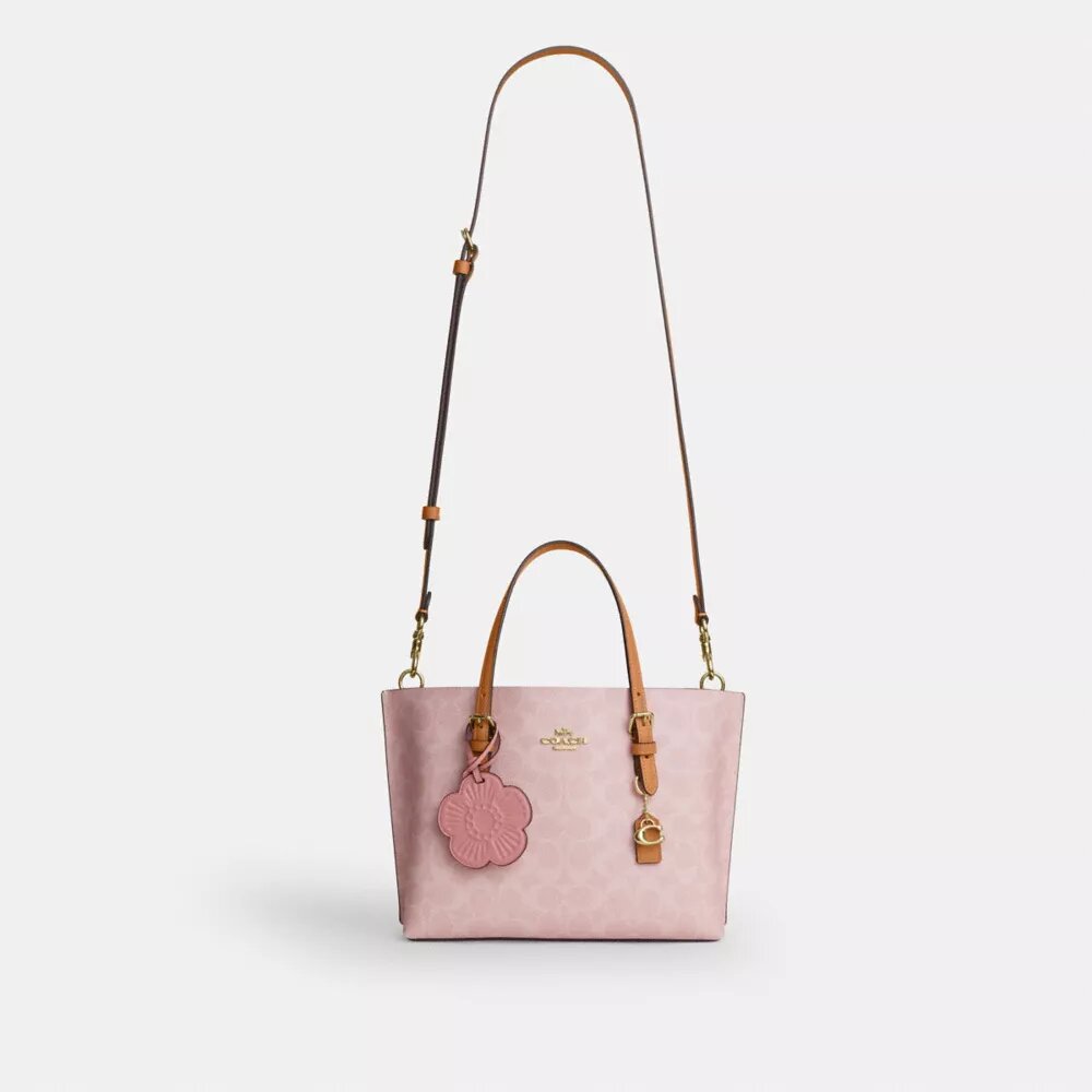 Τσάντα Mollie Tote 25 in από Signature Canvas με Γούρια
